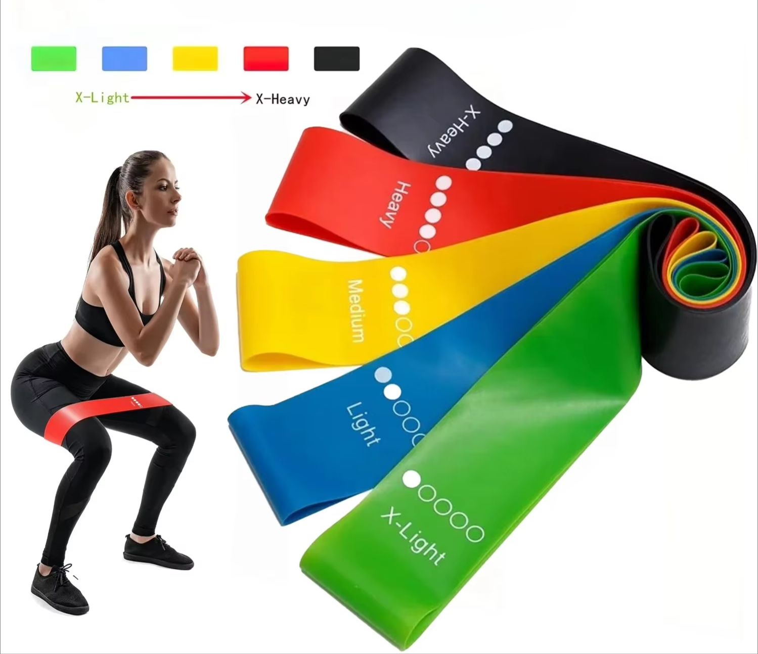 Crossfit Ga - Bandes de Résistance en Caoutchouc Portables