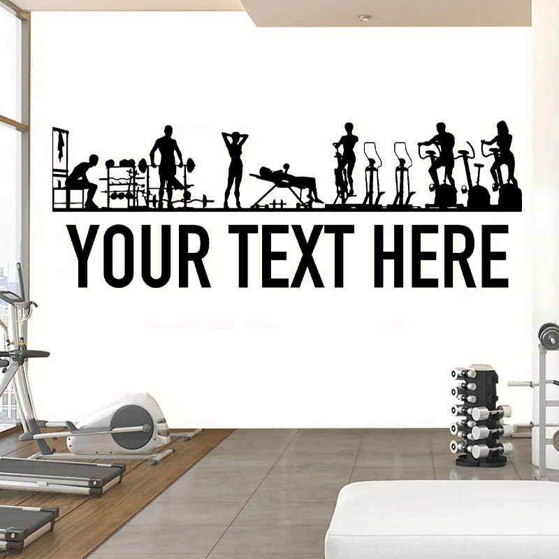 Crossfit Equipment - Autocollants muraux personnalisés personnes et équipement